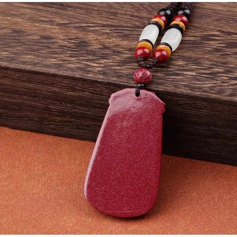 Dora Skewers Cinnabar Jade Pendants Unisex-2