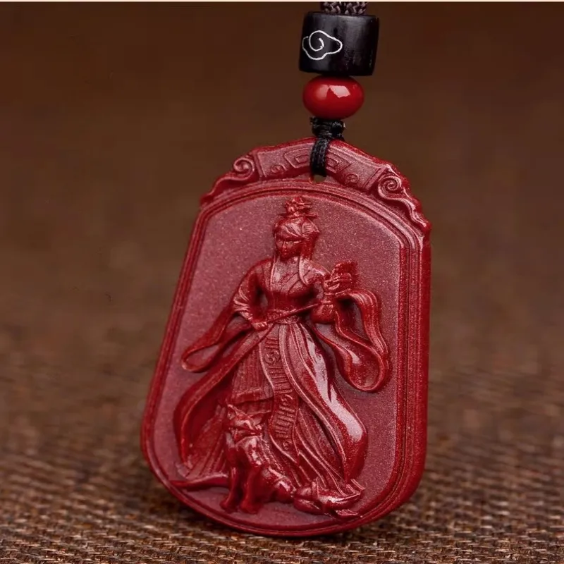 Dora Skewers Cinnabar Jade Pendants Unisex-1