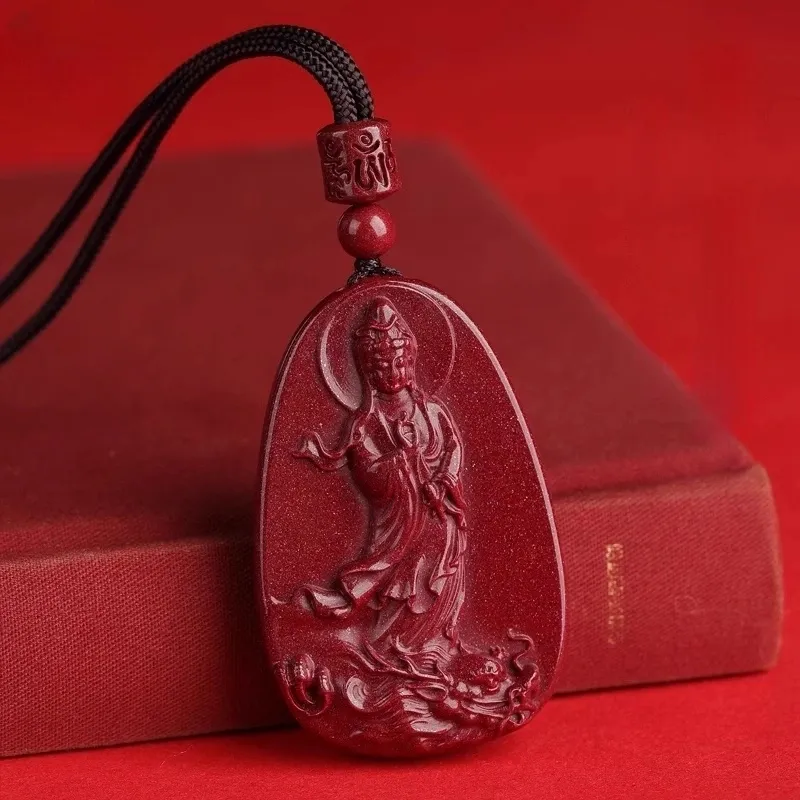 Dora Skewers Cinnabar Jade Pendants Unisex-2