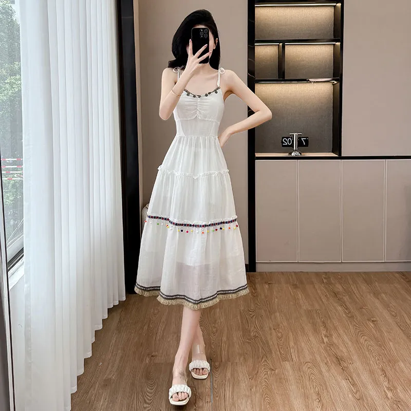 PUREIDOL Slip Dress Women's White-4
