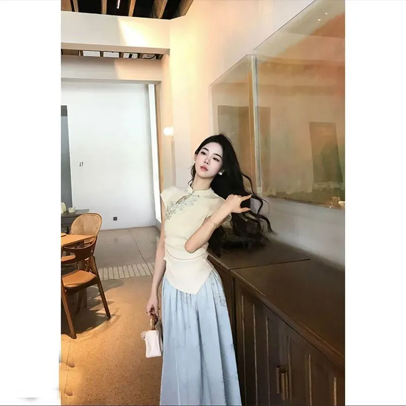 PUREIDOL Short Sleeved Dress Women's Apricot Top+Skirt-4