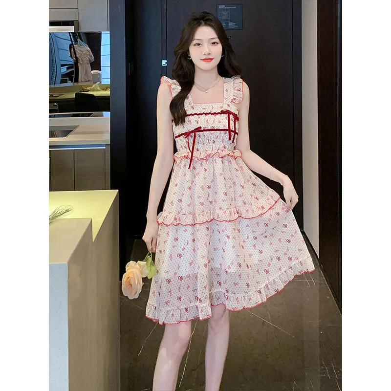 PUREIDOL Slip Dresses Women's Floral Dress-2