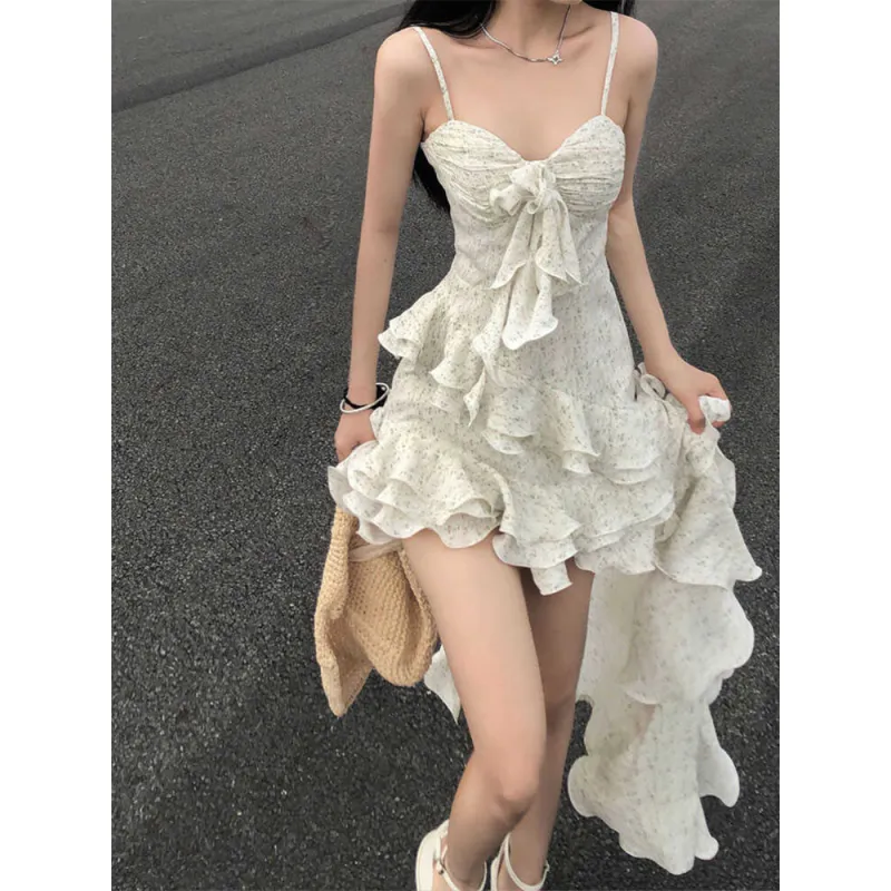 Fashion Slip Dress Women's Ecru And Image Color-2