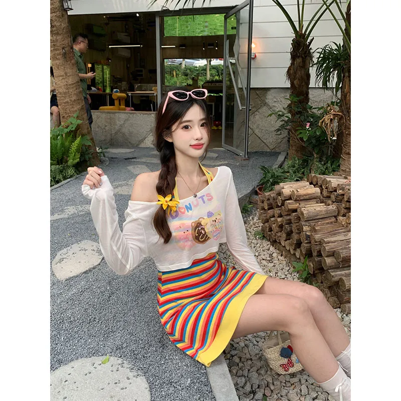 PUREIDOL Two Piece Skirt Sets Women's-4