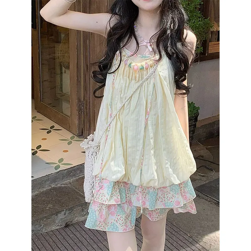 PUREIDOL Slip Dress Women's Custard-4