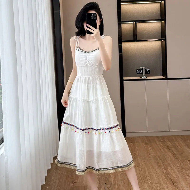 PUREIDOL Slip Dress Women's White-5