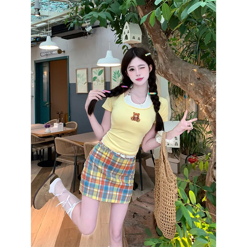 PUREIDOL Two Piece Skirt Sets Women's-3