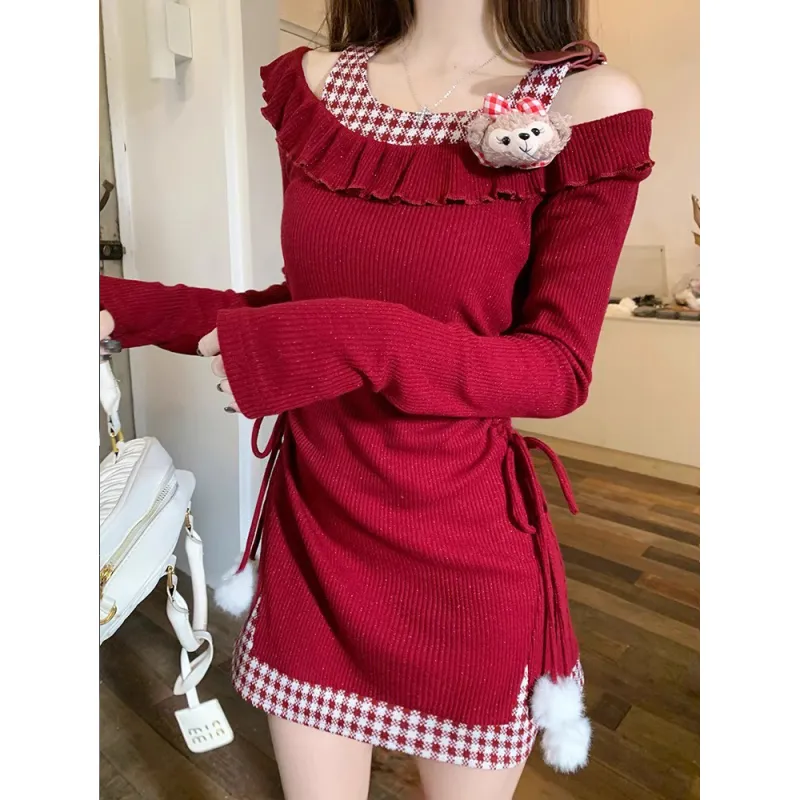 PUREIDOL Long Sleeved Dresses Women's-2