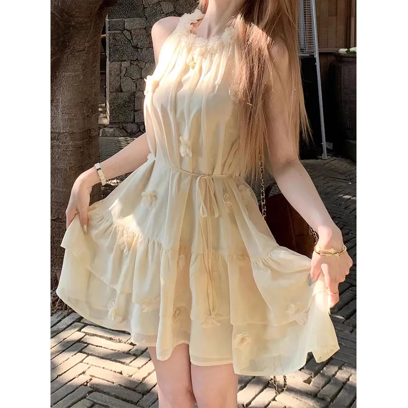PUREIDOL Sleeveless Dress Women's Ecru-2