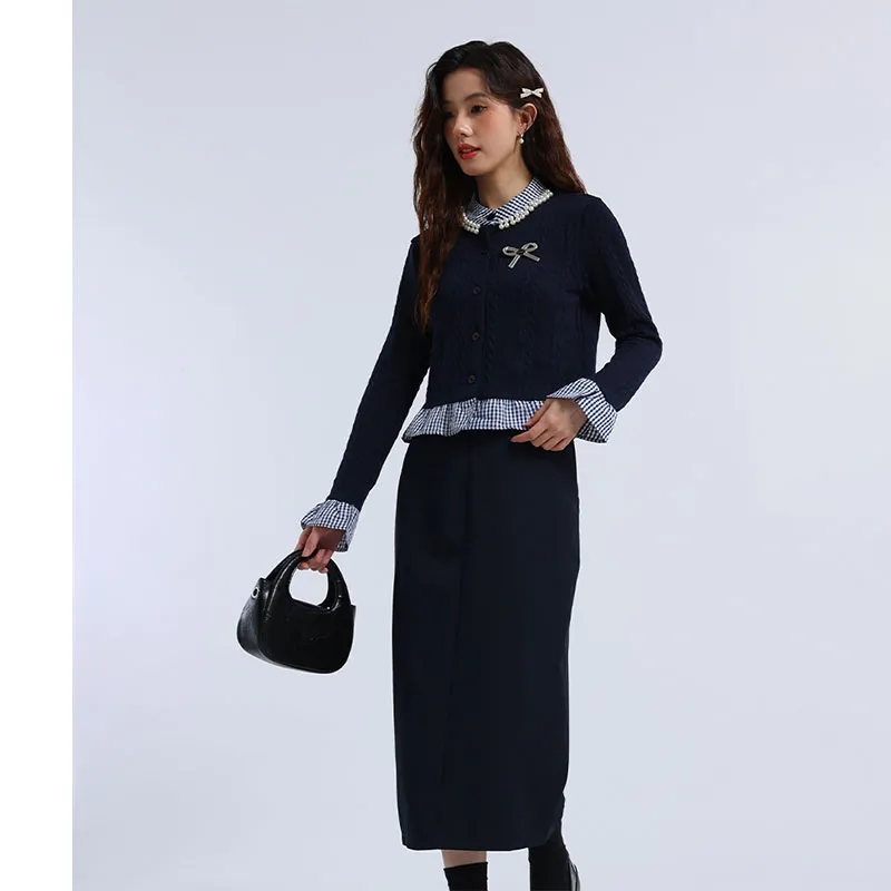 PUREIDOL Skirt Set Women's Blue-3