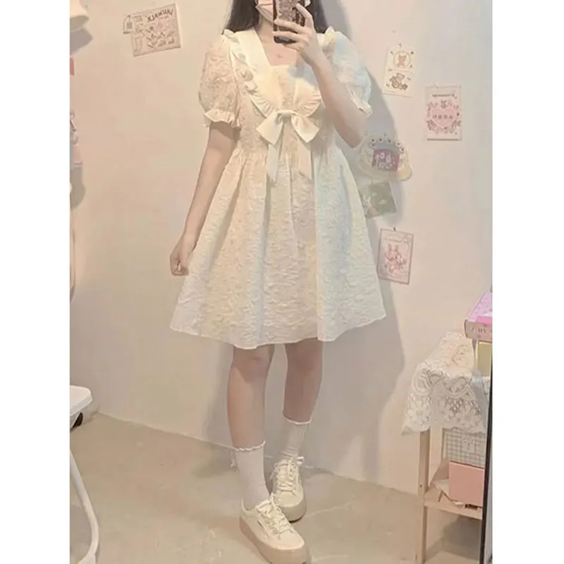 PUREIDOL Short Sleeved Dresses Women's White-2