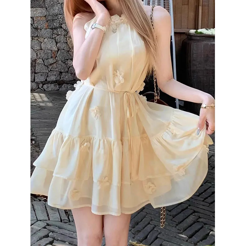 PUREIDOL Sleeveless Dress Women's Ecru-3