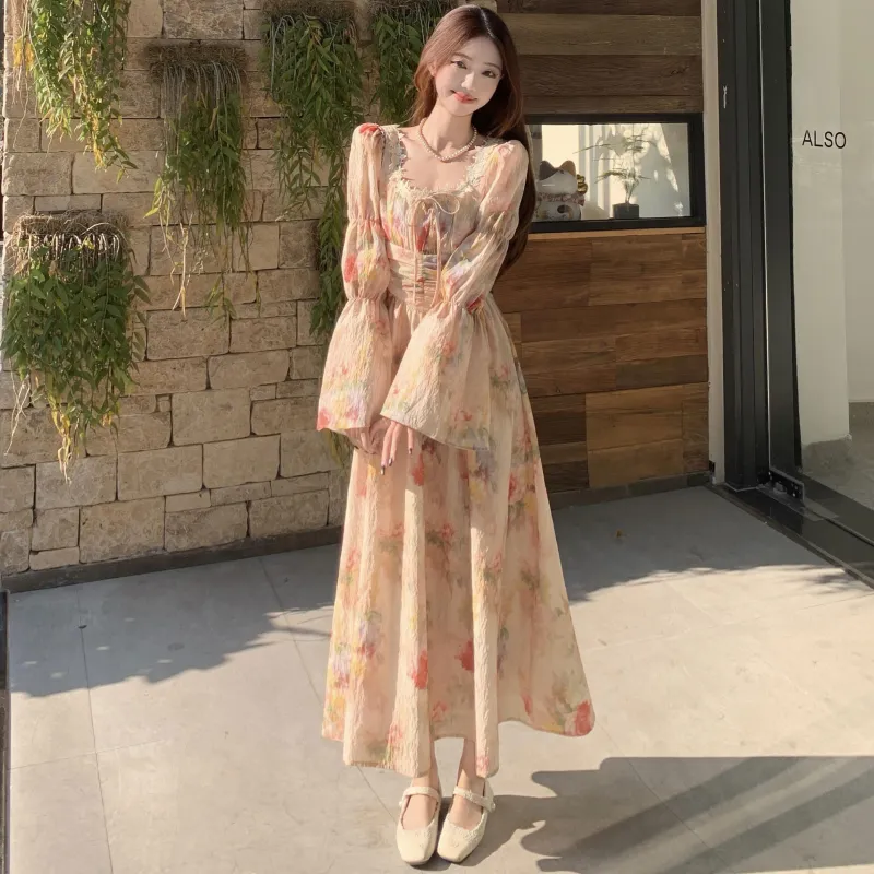 PUREIDOL Long Sleeved Dresses Women's-4