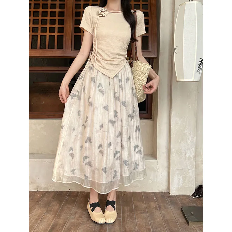 KUNZHUDAXIANG Skirt Set Women's-3