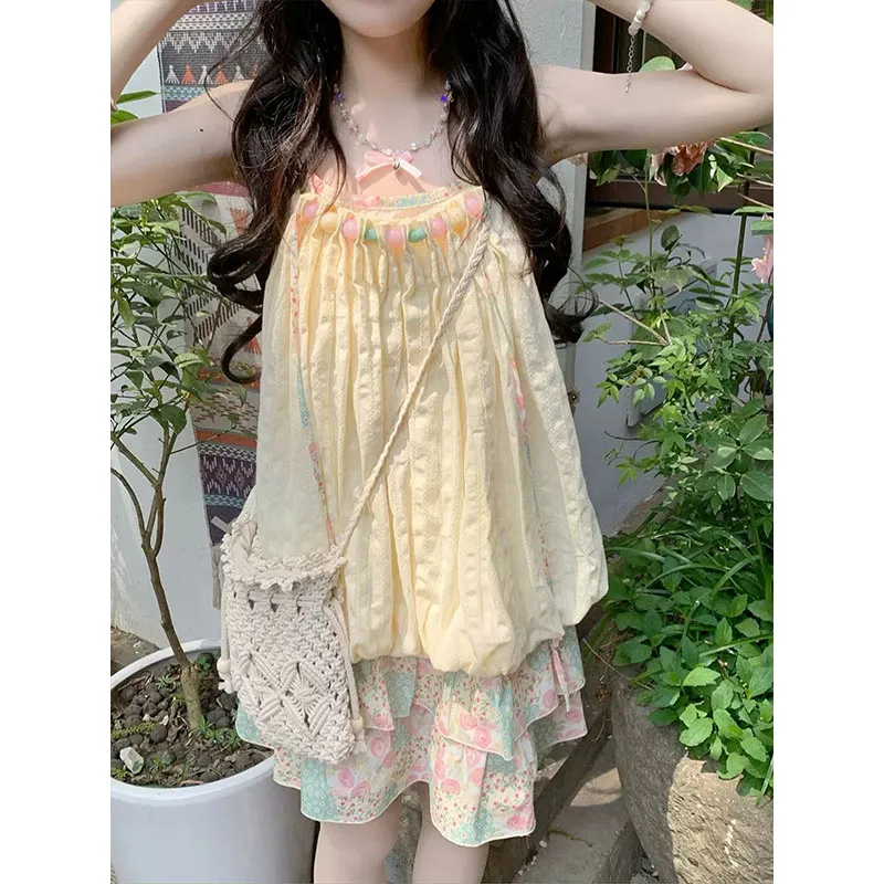 PUREIDOL Slip Dress Women's Custard-2