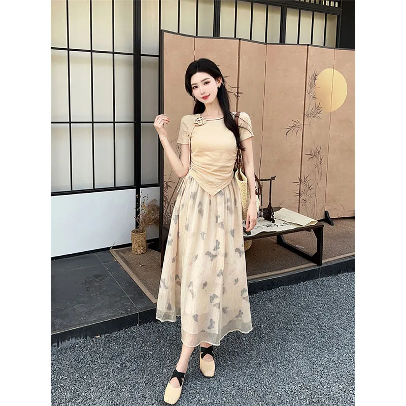 KUNZHUDAXIANG Skirt Set Women's-5