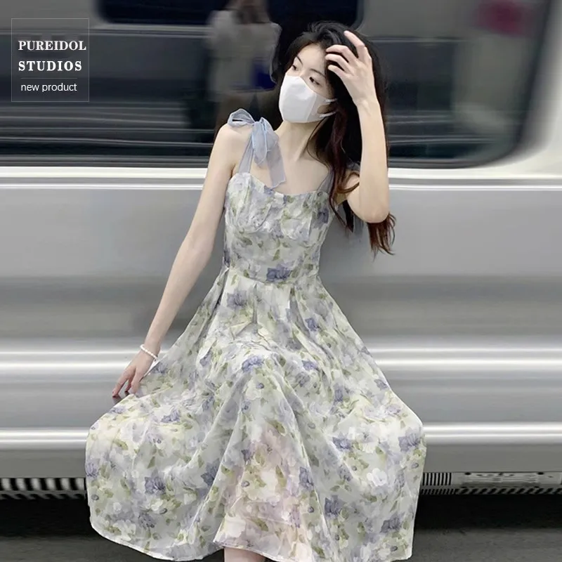 PUREIDOL Sleeveless Dress Women's Floral-5