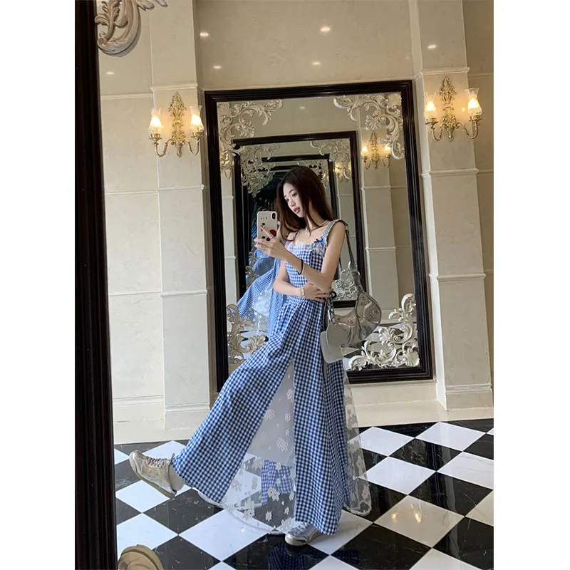 PUREIDOL Slip Dress Women's Blue-2
