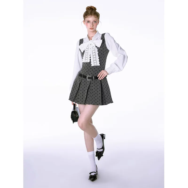 PUREIDOL Long Sleeved Dresses Women's Gray-5