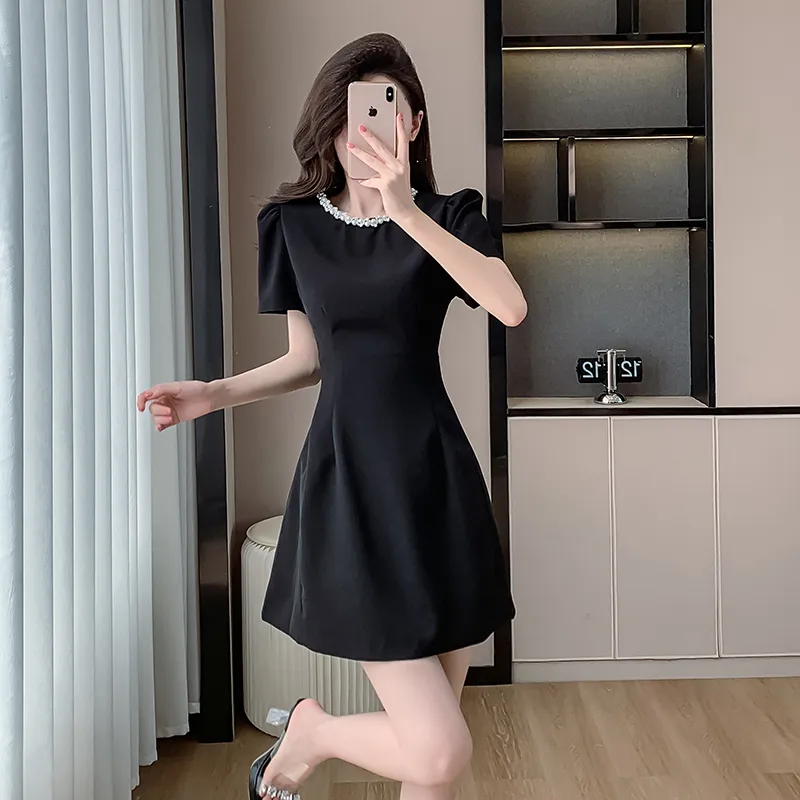 PUREIDOL Short Sleeved Dresses Women's Black-2