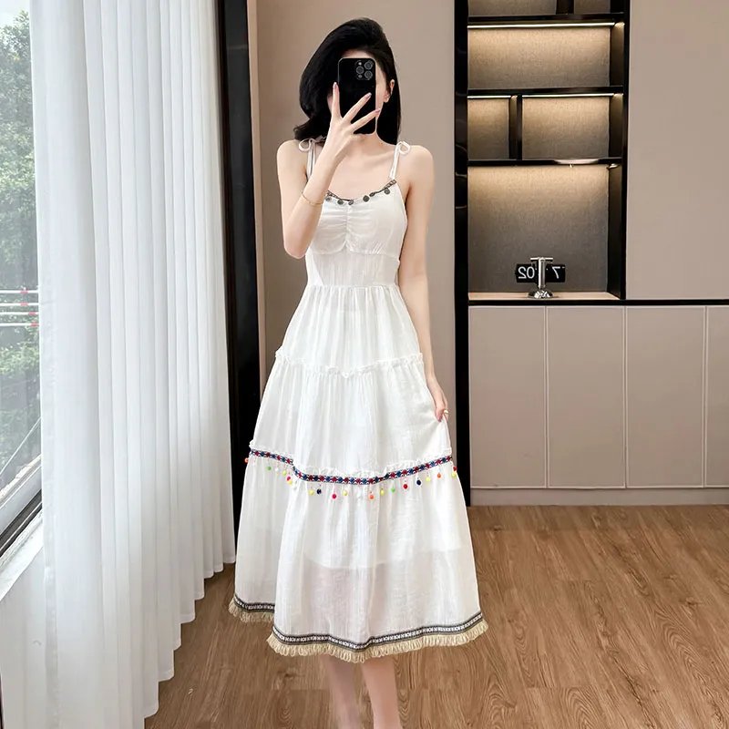 PUREIDOL Slip Dress Women's White-3