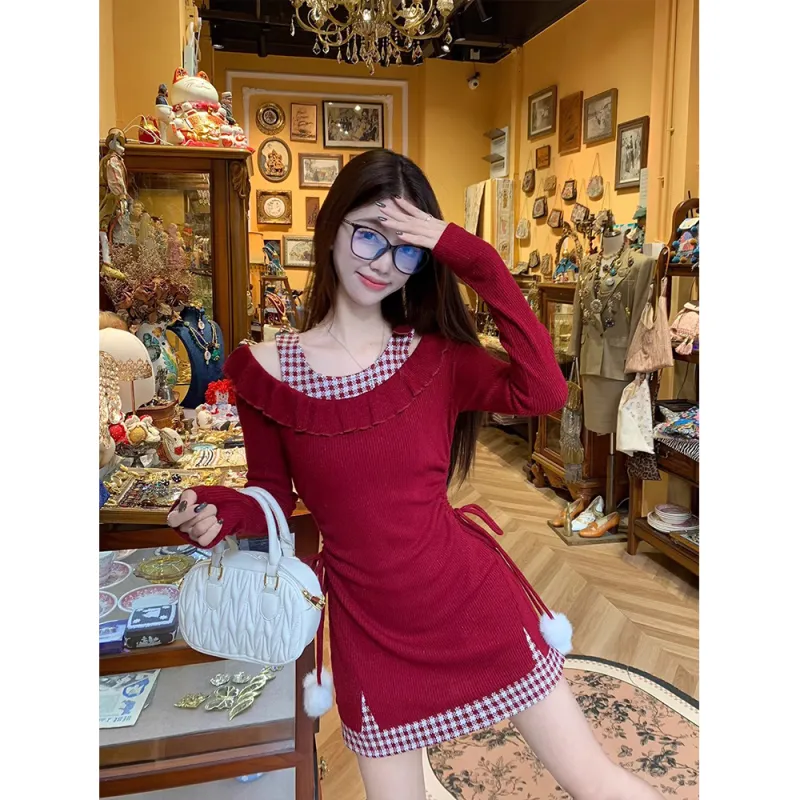 PUREIDOL Long Sleeved Dresses Women's-4