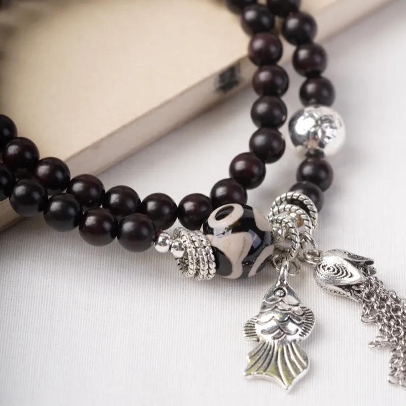 XIAOFENGCHAI Rosewood Bracelets Unisex-3