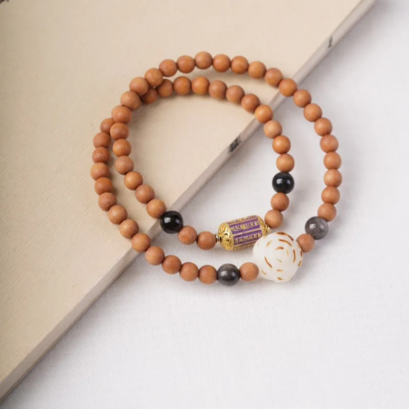 XIAOFENGCHAI Barbie Sandalwood Bracelets Unisex-2