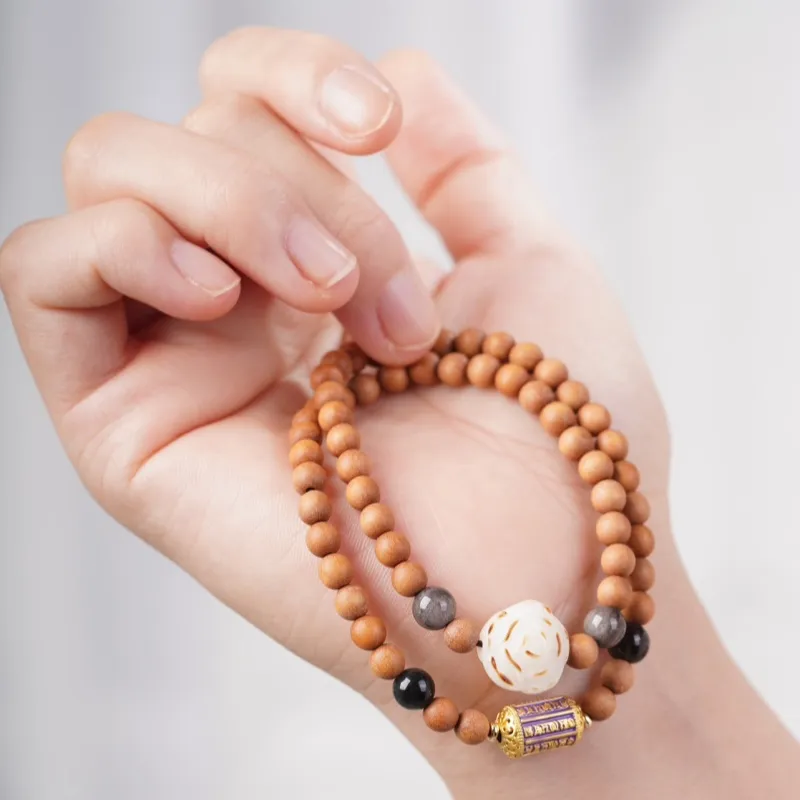 XIAOFENGCHAI Barbie Sandalwood Bracelets Unisex-4