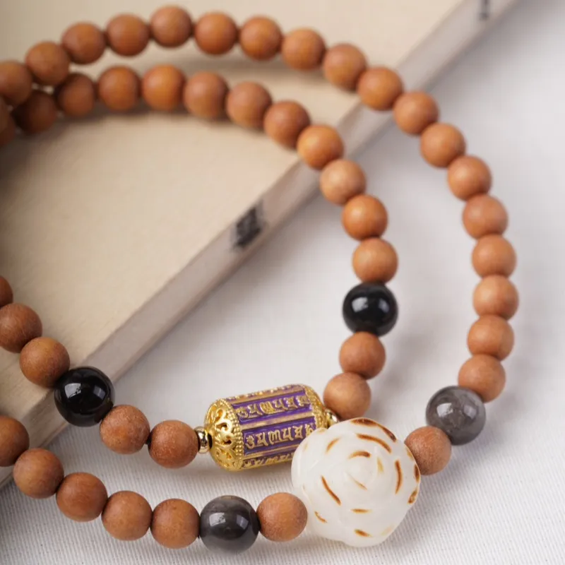 XIAOFENGCHAI Barbie Sandalwood Bracelets Unisex-3