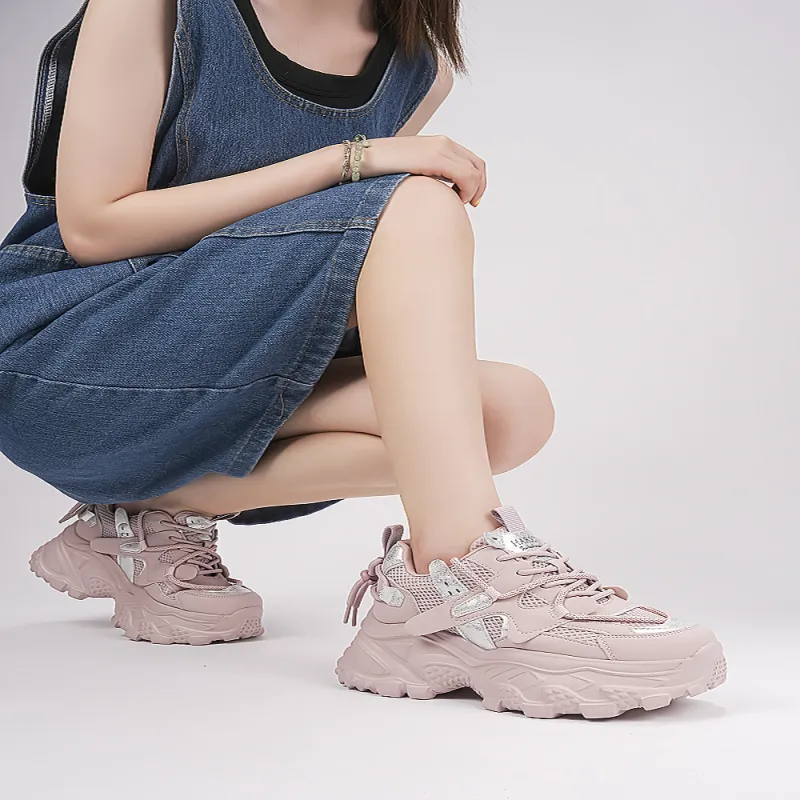 HARSON Wear-Resistant Slip-Resistant Low-Top Chunky Sneakers Women's-23