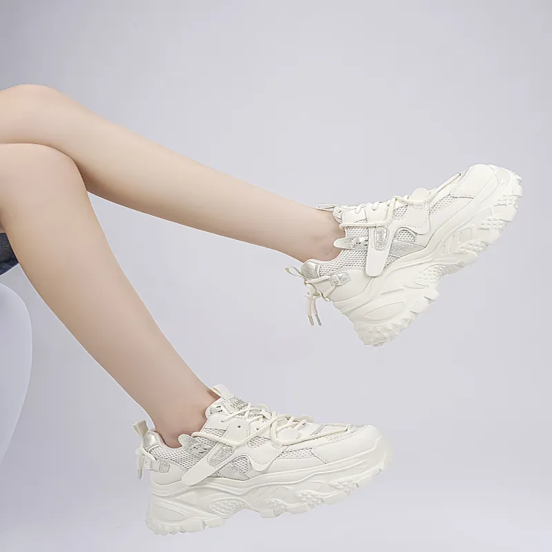 HARSON Wear-Resistant Slip-Resistant Low-Top Chunky Sneakers Women's-10