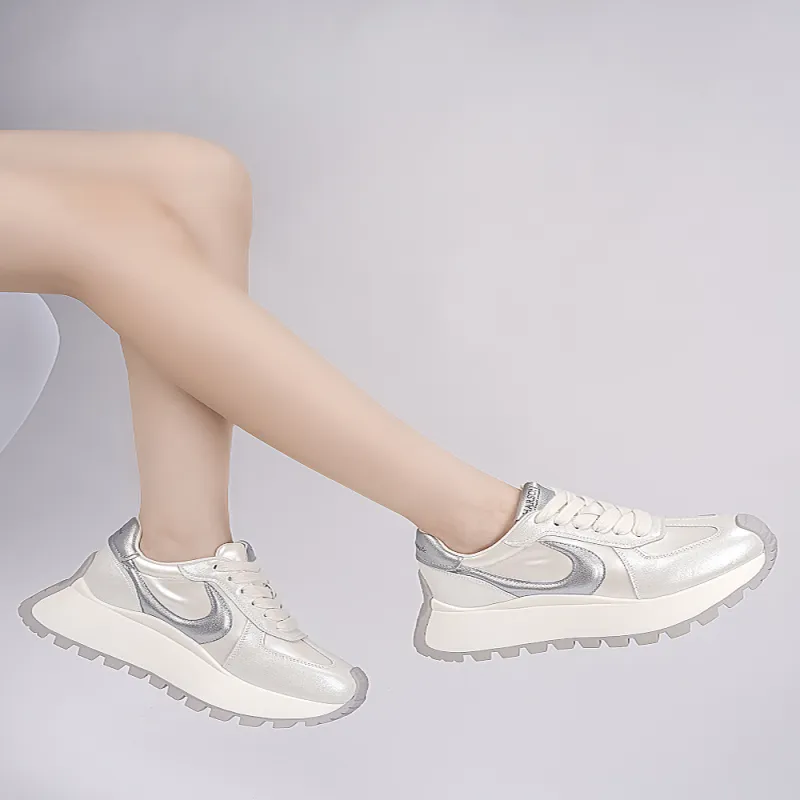 HARSON Anti Slip And Wear Resistant Height Increasing Low Top Casual Shoes Women's-6