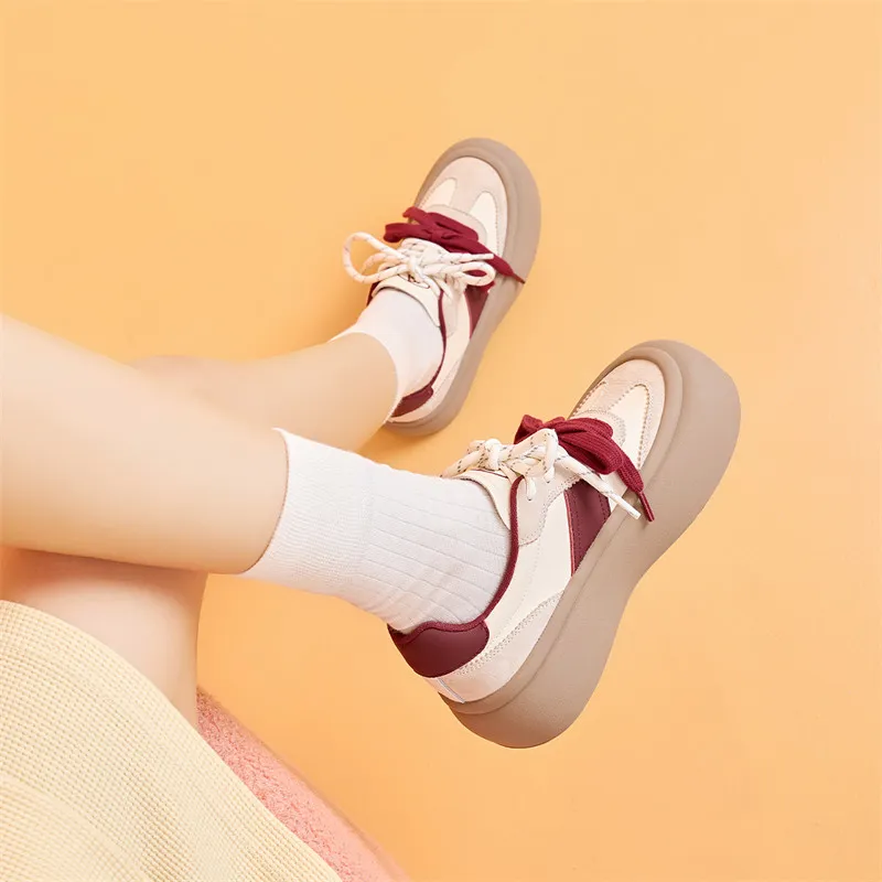 HARSON Skateboard Shoes Anti-Slip And Wear-Resistant Lightweight Low-Top Casual Shoes Women's-6