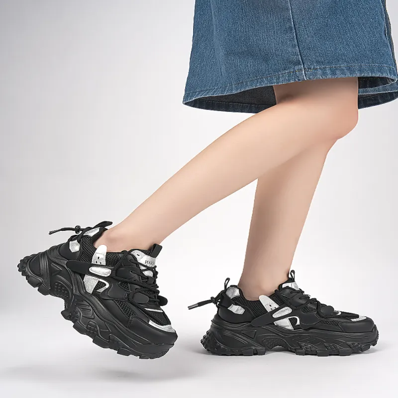 HARSON Wear-Resistant Slip-Resistant Low-Top Chunky Sneakers Women's-40