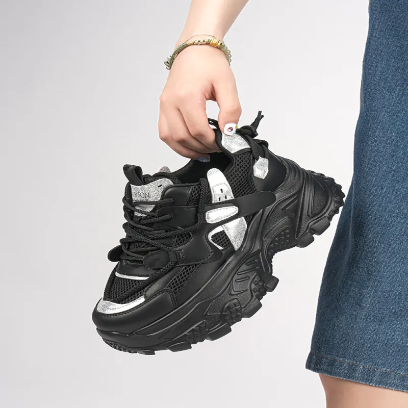 HARSON Wear-Resistant Slip-Resistant Low-Top Chunky Sneakers Women's-34