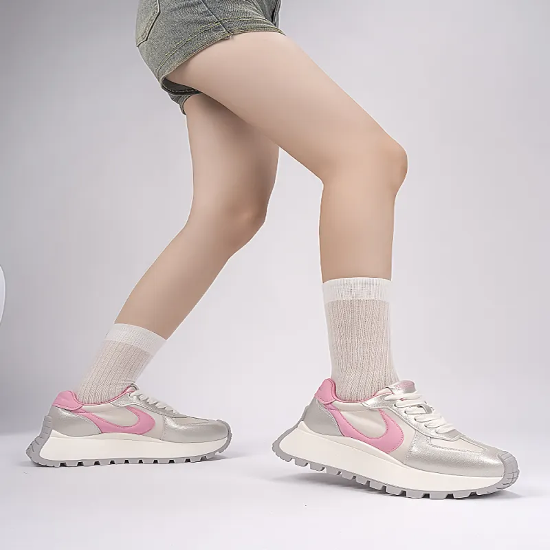 HARSON Anti Slip And Wear Resistant Height Increasing Low Top Casual Shoes Women's-23