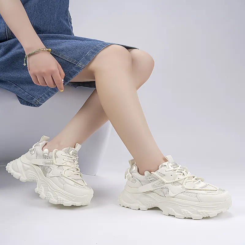 HARSON Wear-Resistant Slip-Resistant Low-Top Chunky Sneakers Women's-9