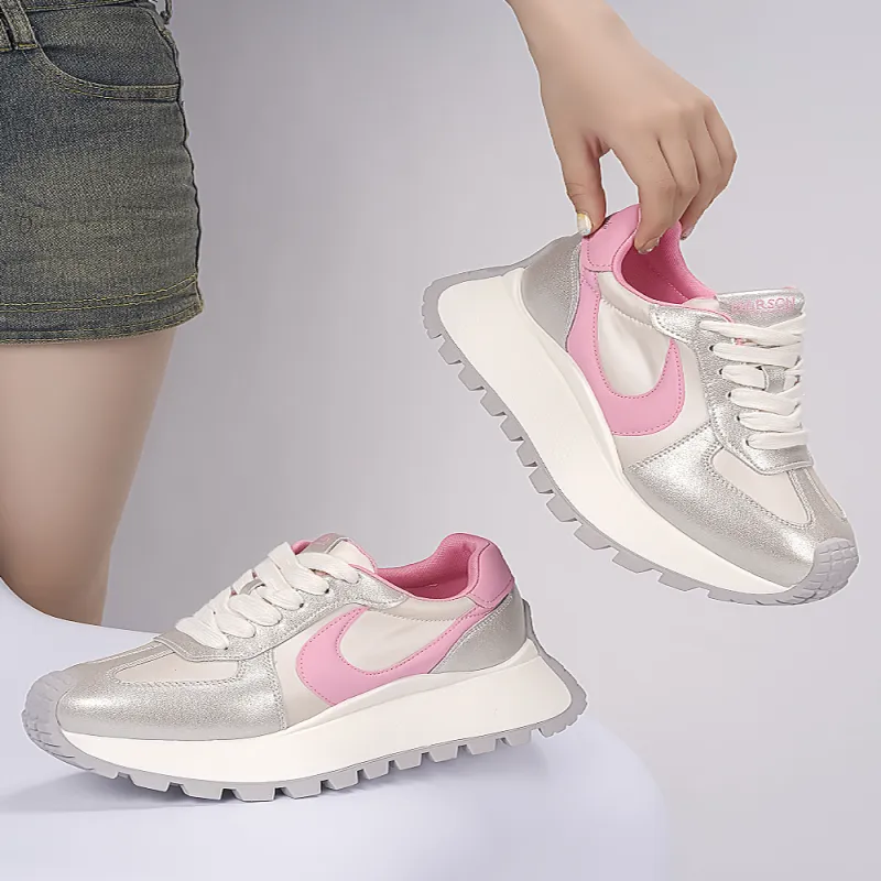 HARSON Anti Slip And Wear Resistant Height Increasing Low Top Casual Shoes Women's-17