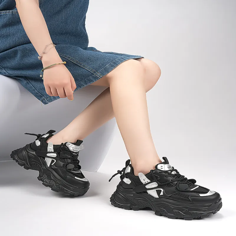 HARSON Wear-Resistant Slip-Resistant Low-Top Chunky Sneakers Women's-35