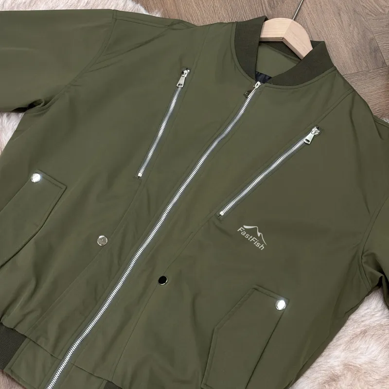 FASTFISH Jackets Coats Unisex Army Green-4