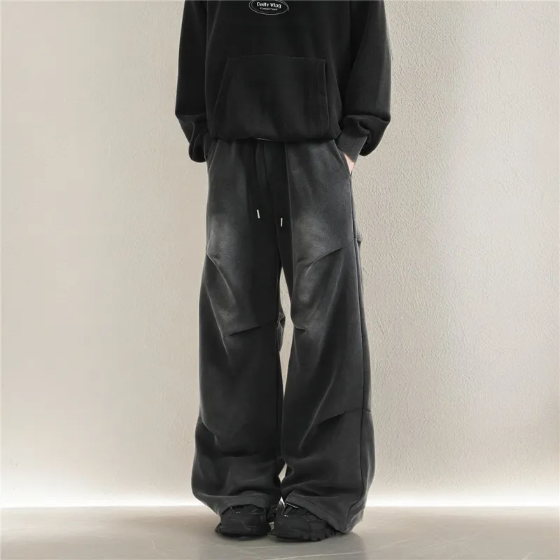 FASTFISH Casual Pants Unisex Black-2