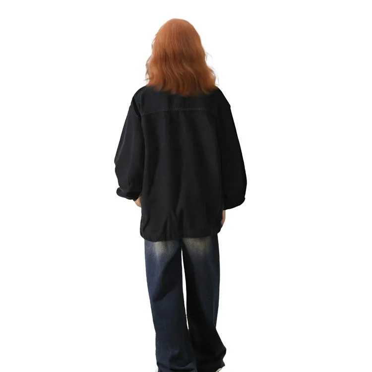 FASTFISH Denim Jacket Unisex Black-2