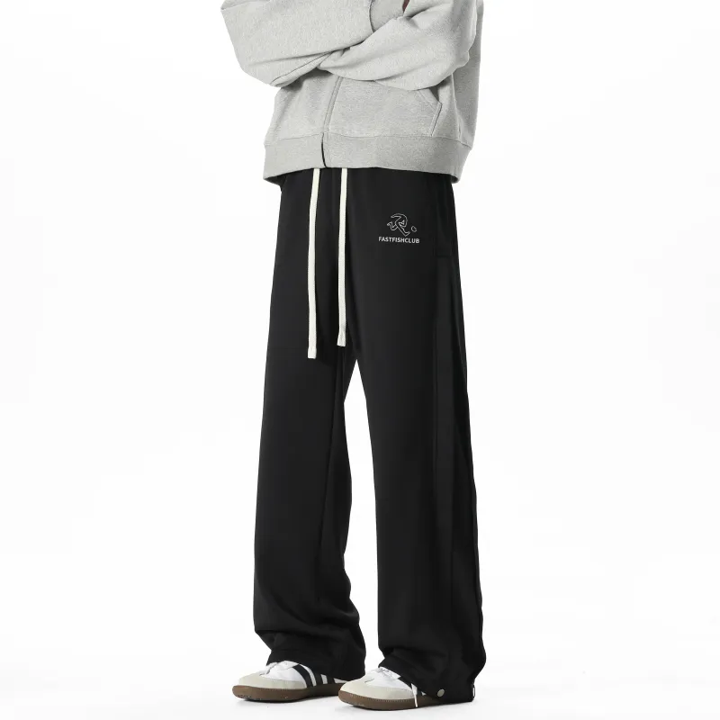 FASTFISH Casual Pants Unisex White Heather Gray-10