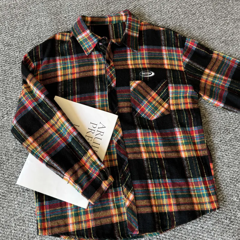 FASTFISH Shirt Unisex Multicolor Grid-3