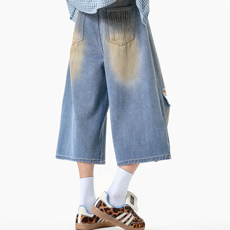 FASTFISH Denim Shorts Unisex Blue-1