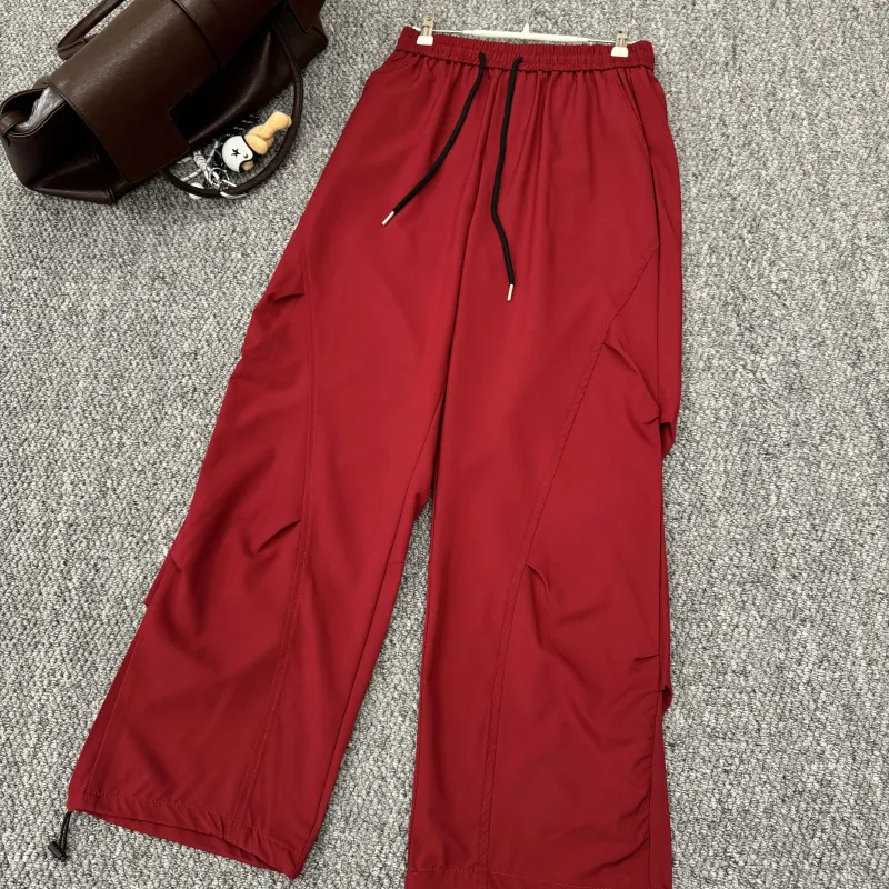 FASTFISH Cargo Pants Unisex Burgundy-3