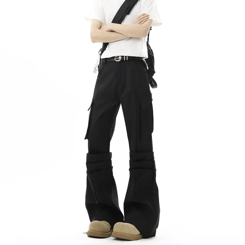 FASTFISH Cargo Pants Unisex Black-2