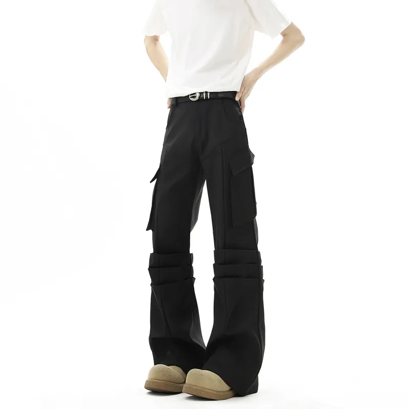 FASTFISH Cargo Pants Unisex Black-4