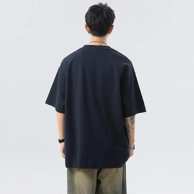 FASTFISH T Shirts Unisex Navy Blue-7